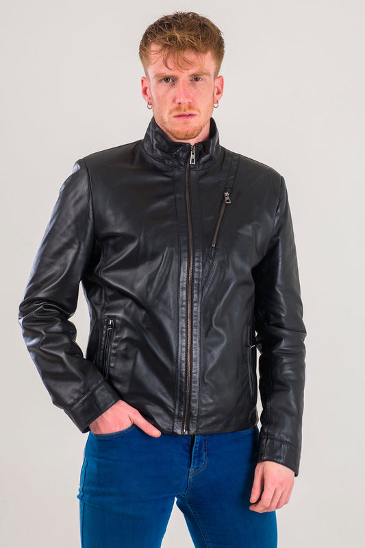 Brian Sleek Essential Leather Jacket-CW Leather-Brian Sleek Essential Leather Jacket-Men's Leather Jacket