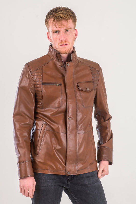 MS-1952 Men's Genuine Leather Jacket-CW Leather-MS-1952 Men's Genuine Leather Jacket-Men's Leather Jacket
