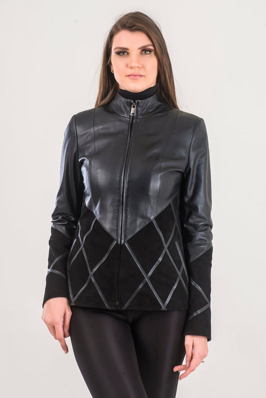 Tracy Chic Leather Jacket - Sleek Elegance for Modern Women-CW Leather-Tracy Chic Leather Jacket - Sleek Elegance for Modern Women-Woman's Leather Jacket